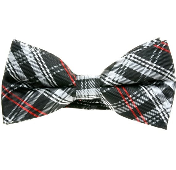 Papillon Tartan Rosso e Nero