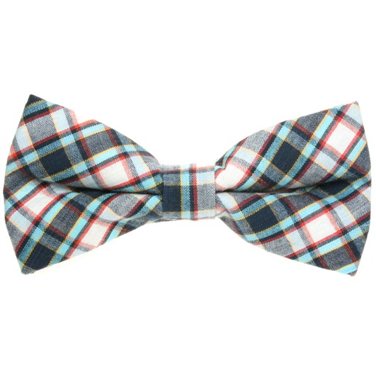 Papillon a Quadri Scozzesi Turchese e Blu
