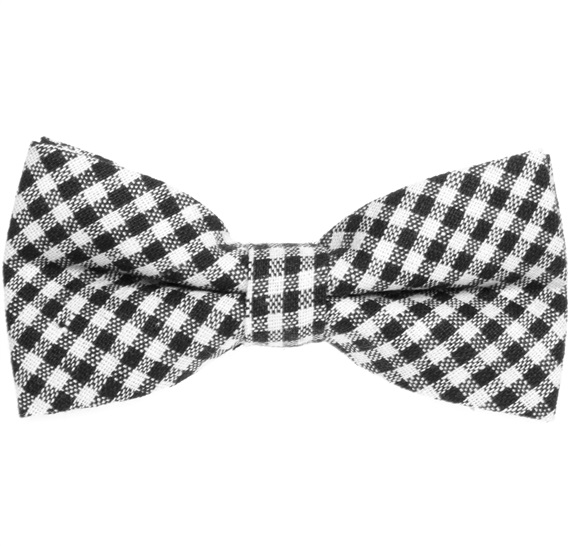 Papillon a Quadretti Vichy Bianco e Nero