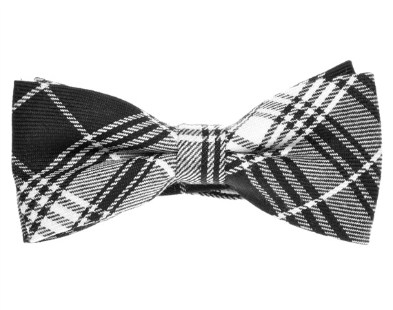 Papillon Scozzese a Quadri Bianco e Nero