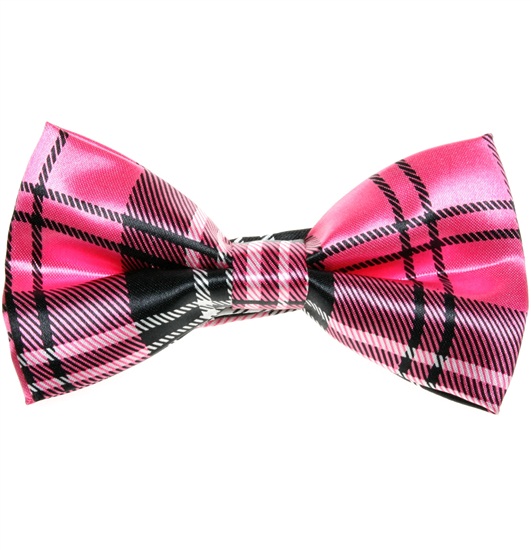 Papillon a Quadri Scozzesi Fucsia e Nera