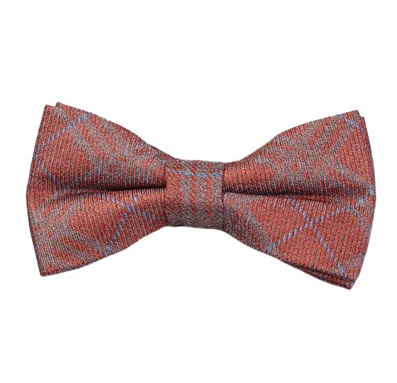 Papillon a Quadretti Arancione e Grigio