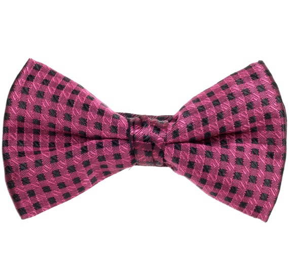 Papillon Quadretti Neri e Magenta