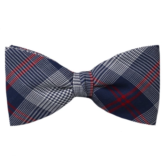 Papillon Quadretti Principe di Galles Blu