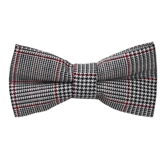 Papillon Quadri Principe di Galles Nero e Rosso