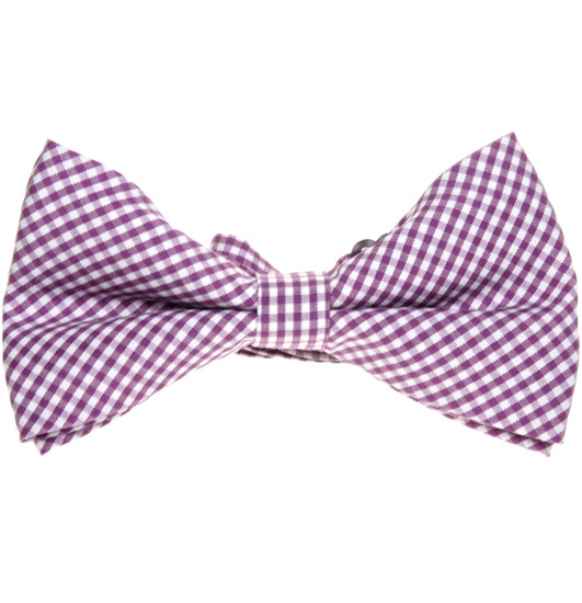 Papillon a Quadretti Vichy Viola e Bianchi