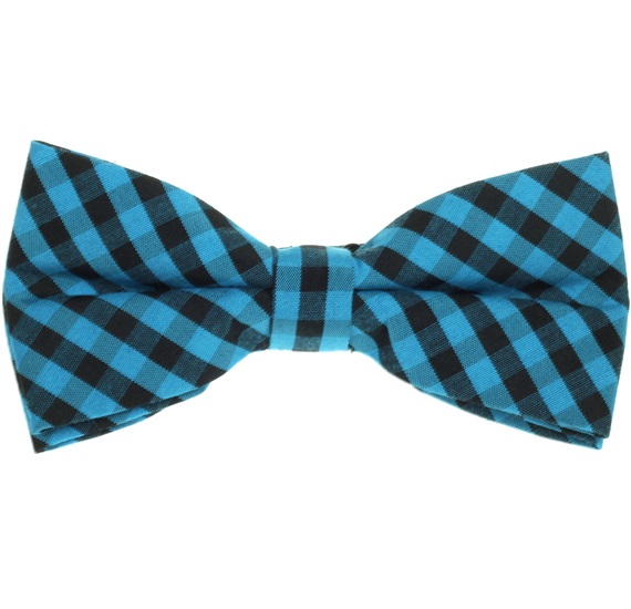 Papillon a Quadretti Vichy Turchese e Nero