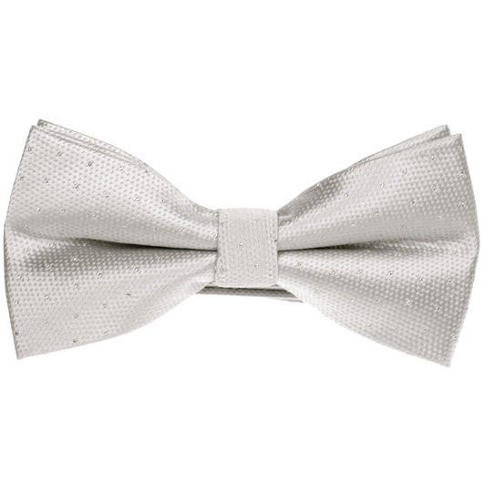 Papillon Elegante Grigio Perla Pois Argento