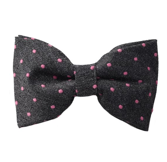 Papillon Grigio a Pois Rosa