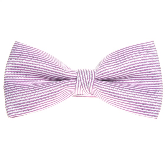 Papillon Malva a Righe Argento