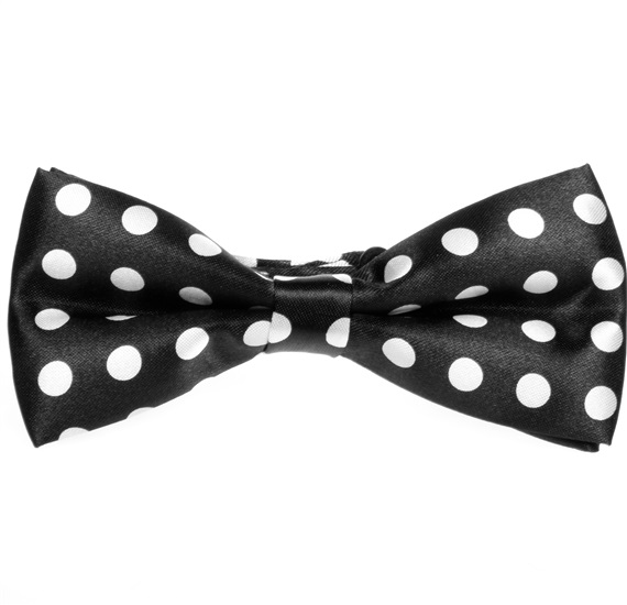 Papillon Nero a Pois Bianchi