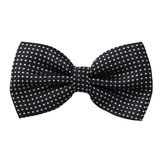 Papillon Nero con Pois Bianchi