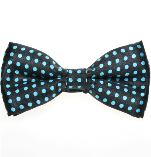 Papillon Nero a Pois Turchese