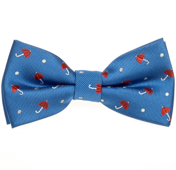 Papillon Bambino Blu con Ombrelli Borgogna