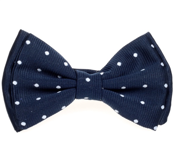 Papillon Bambino Blu Navy a Pois Bianchi