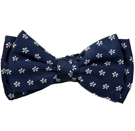 Papillon Bambino Blu Navy con Margherite