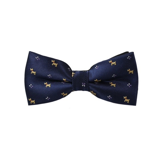 Papillon Bambino Blu Navy con Schnauzer Giallo