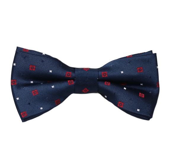 Papillon Bambino Blu Scuro Disegni Rossi