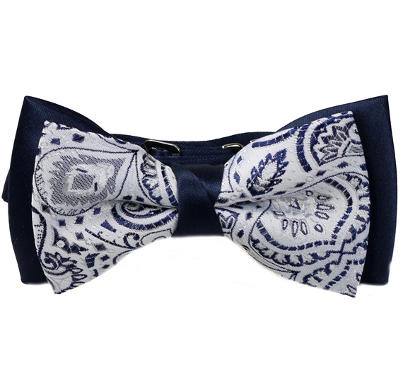 Papillon Bambino Blu Navy Design Grigio