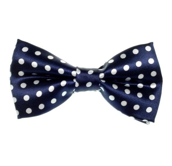 Papillon Bambino Blu Navy Pois Bianchi