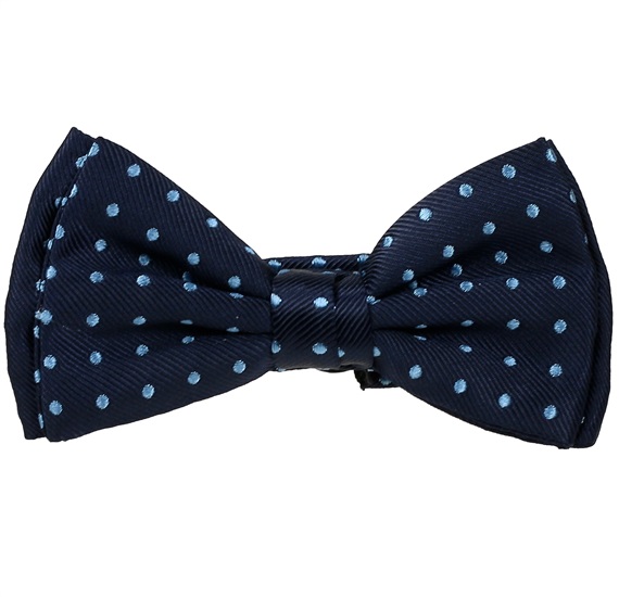 Papillon Bambino Blu Scuro Pois Celeste
