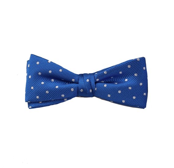 Papillon Bambino Blu Reale a Pois Grigi
