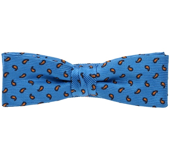 Papillon Bambino Blu con Cashmere Arancione