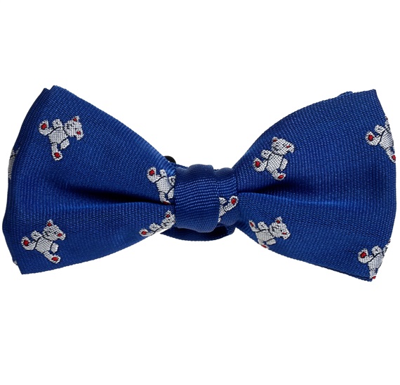 Papillon Bambino Blu con Orsetti Bianchi