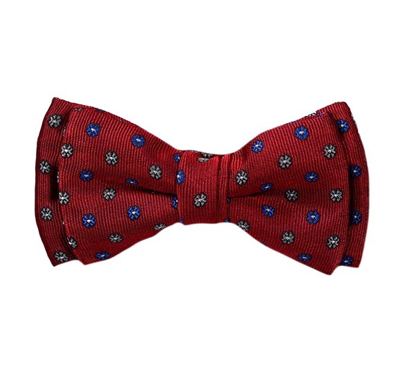 Papillon Bambino Bordeaux con Fiori