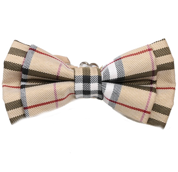 Papillon Bambino Tartan Scozzese Beige