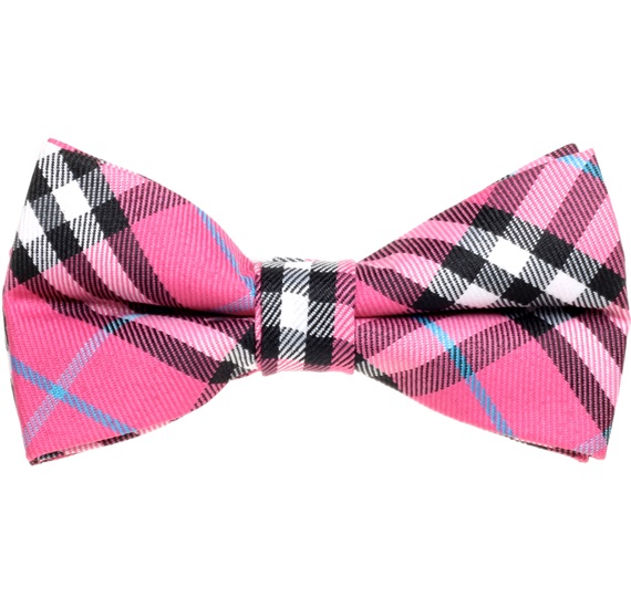 Papillon Bambino Tartan Fucsia e Nero