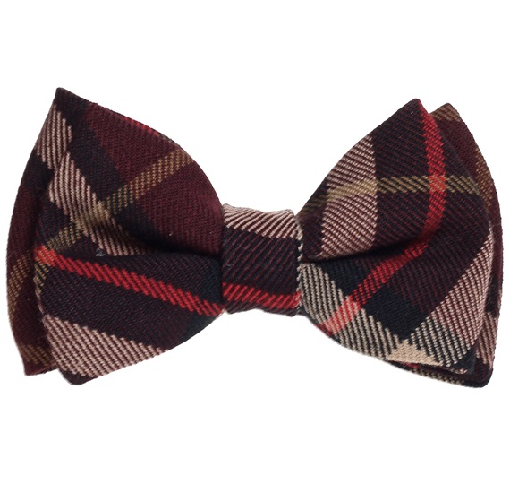 Papillon Bambino Tartan Marrone