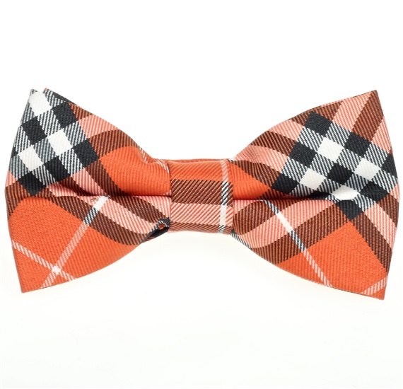 Papillon Bambino Tartan Arancione e Nero