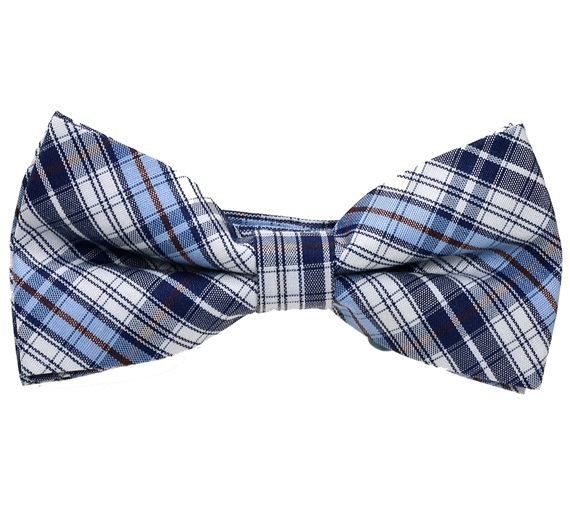 Papillon Bambino Tartan Scozzese Blu