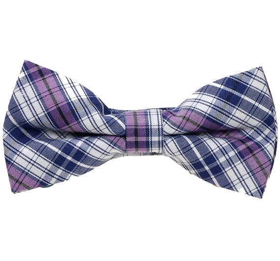 Papillon Bambino a Quadretti Scozzesi Blu e Viola