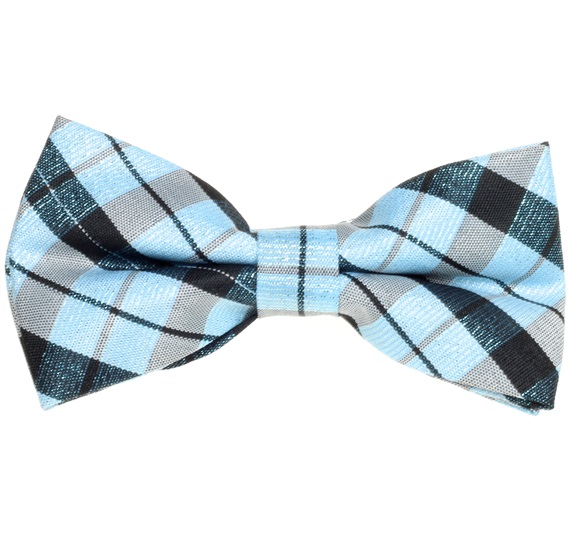 Papillon Bambino a Quadri Scozzesi Blu e Nero