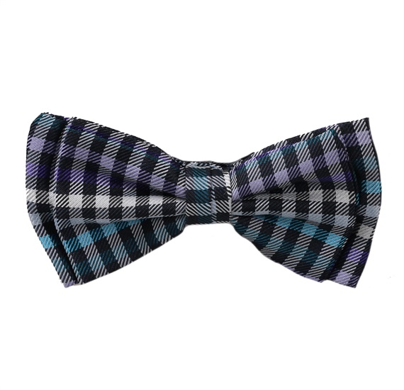 Papillon Bambino a Quadretti Vichy Blu e Viola