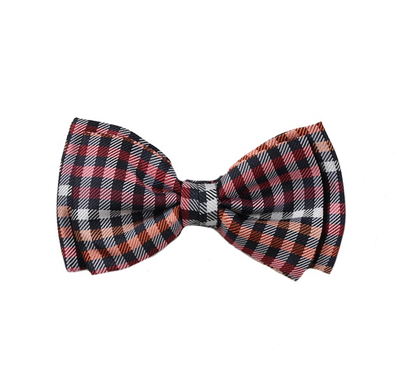 Papillon Bambino Quadretti Vichy Nero e Arancione