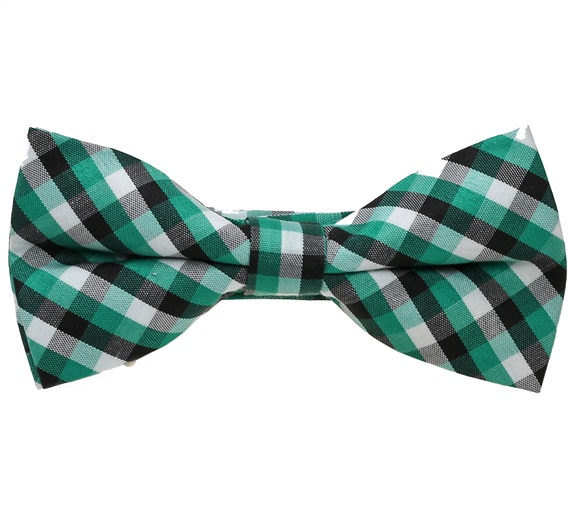 Papillon Bambino a Quadretti Vichy Nero e Verde