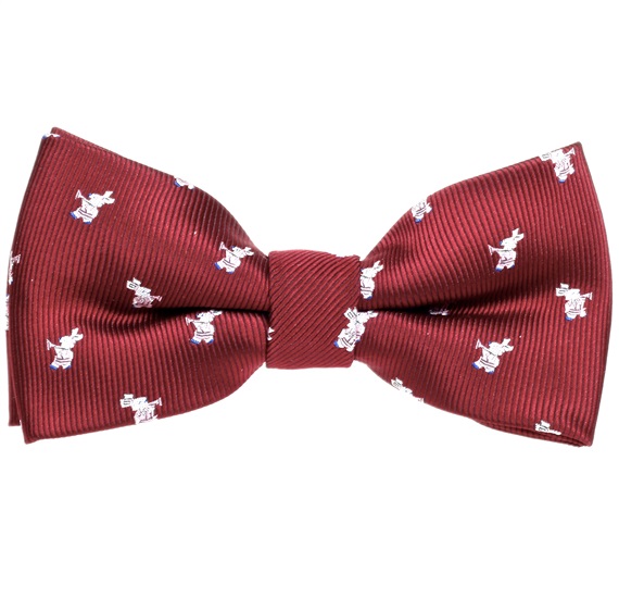 Papillon Bambino Granata con Conigli Bianchi