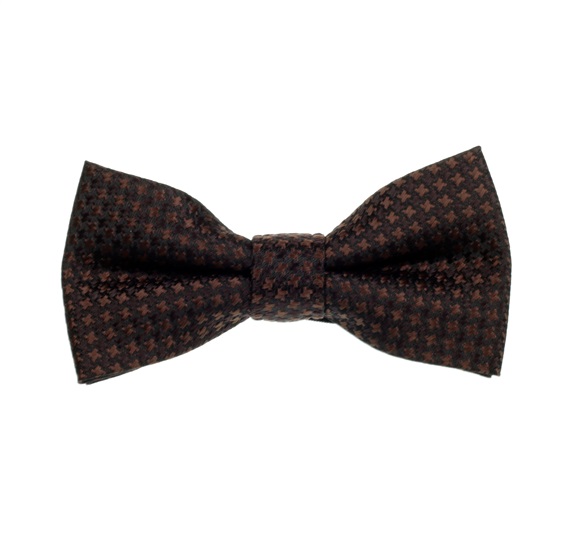 Papillon Bambino Pied de Poule Marrone