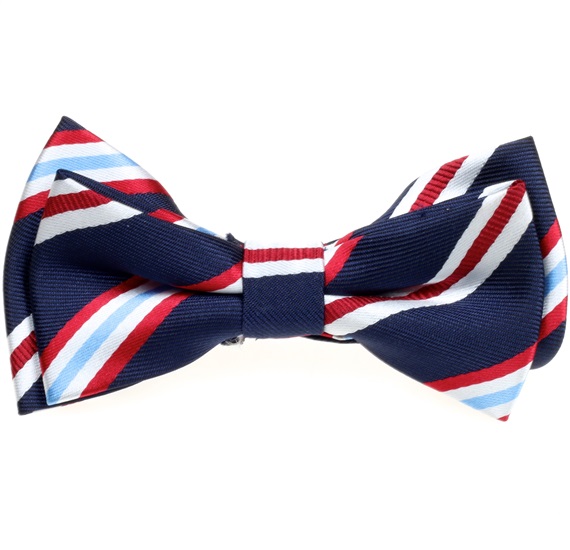 Papillon Bambino Righe Blu Navy e Rosso