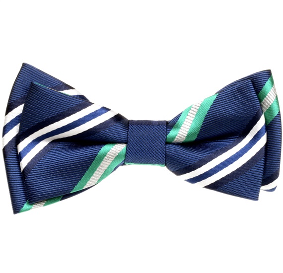Papillon Bambino Righe Blu Navy e Verde