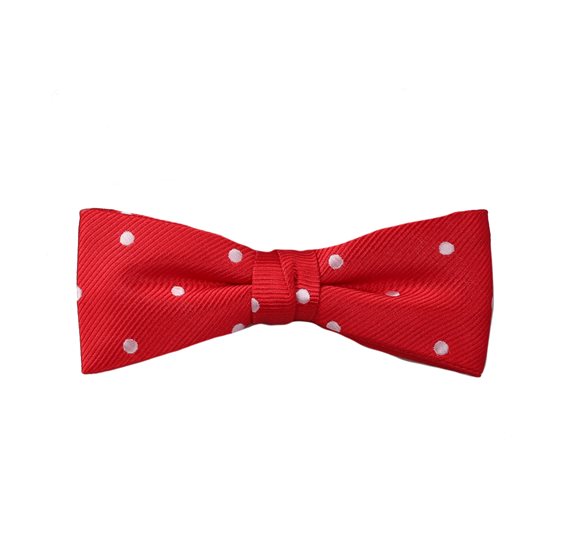Papillon Bambino Rosso Smoking Pois