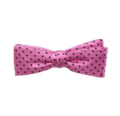 Papillon Bambino in Seta Rosa a Pois
