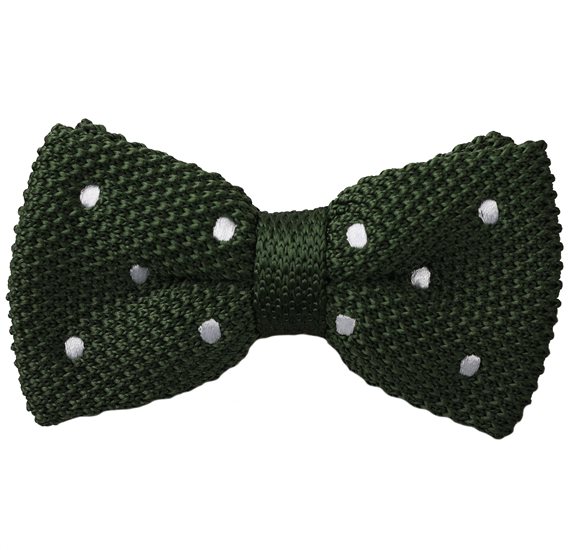 Papillon Punto Verde Foglia a Pois