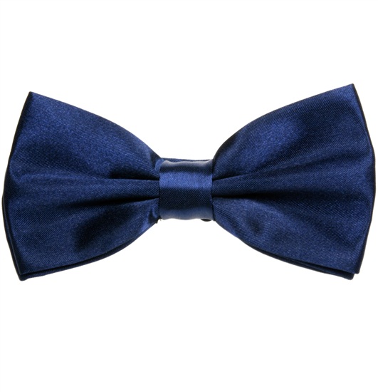 Papillon in Raso Blu Navy