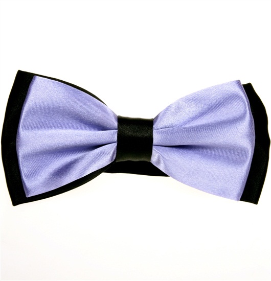 Papillon Bicolore in Raso Nero e Malva