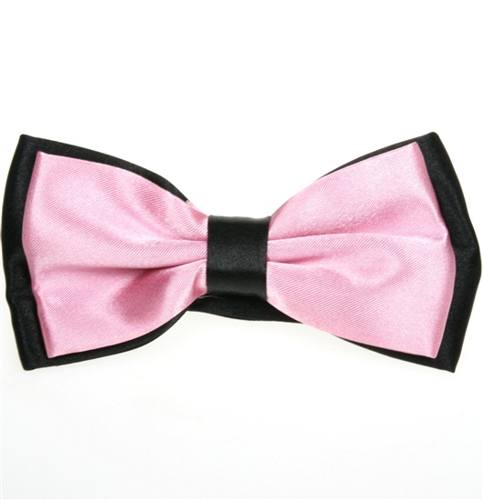 Papillon Bicolore in Raso Nero e Rosa