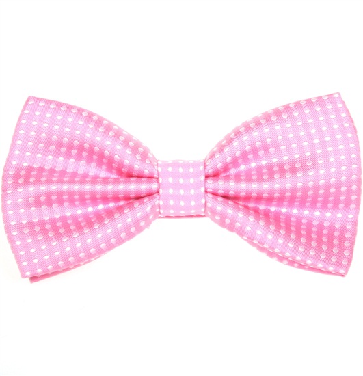 Papillon Rosa con Pois Bianchi